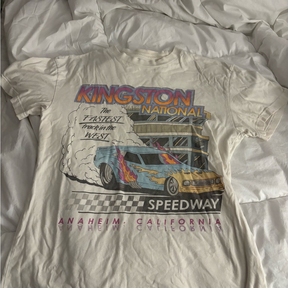 women’s medium Abercrombie and fitch white graphic t shirt